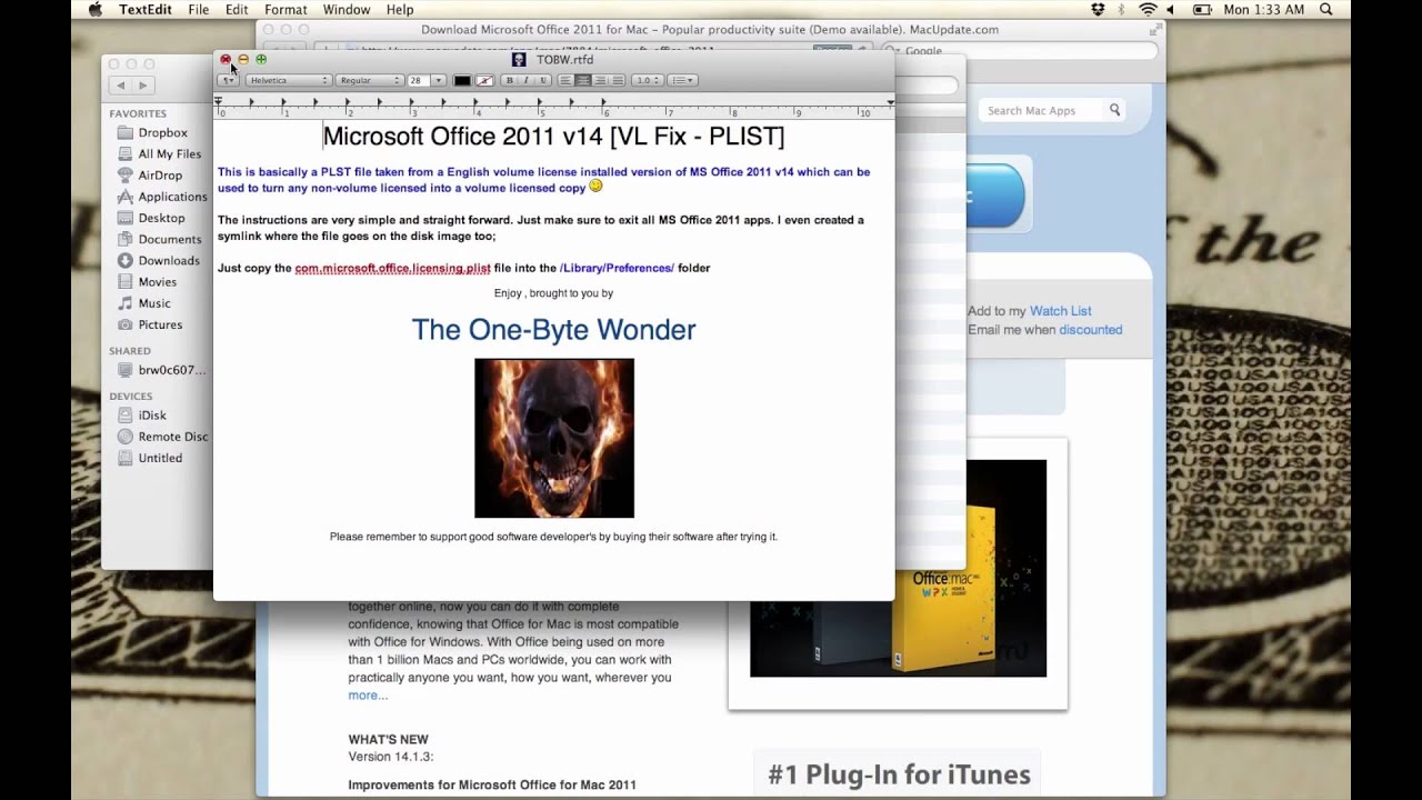 Microsoft office for mac with serial key